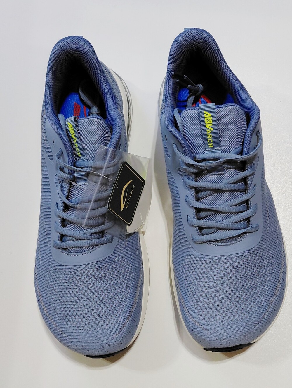 AOV Men's Qauppe Light Blue Wide Toe Box Arch Support Walking Sneakers Size 12